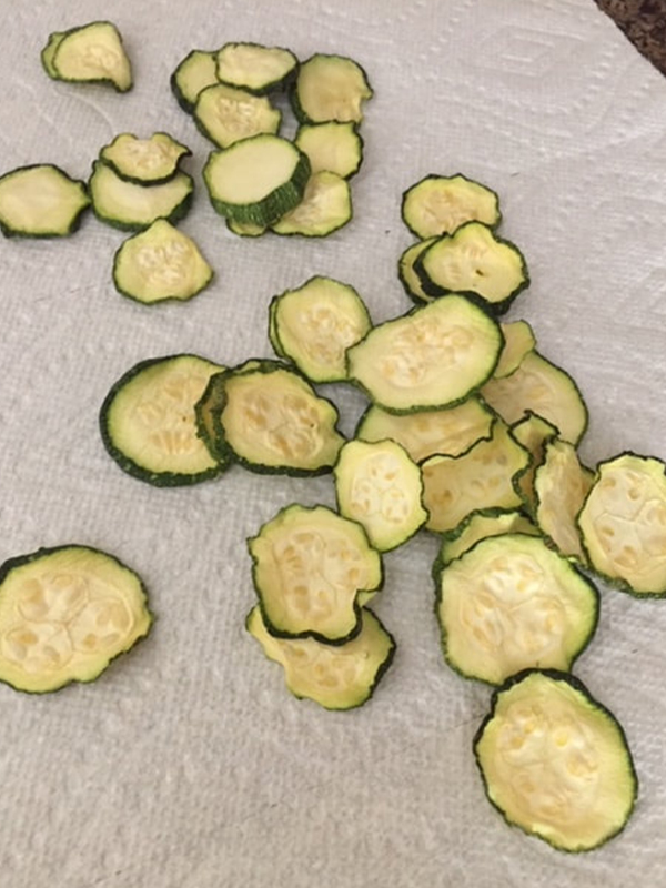 1 easy way to make dehydrated zucchini medallions Two Adorable Labs
