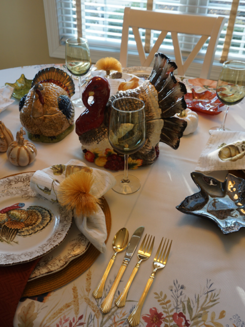 My turkey table! - Two Adorable Labs