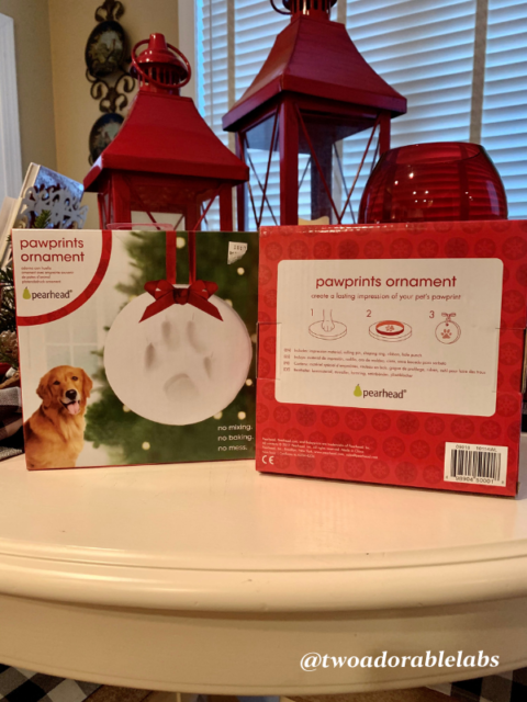 DIY Paw Print Christmas Ornament - Two Adorable Labs