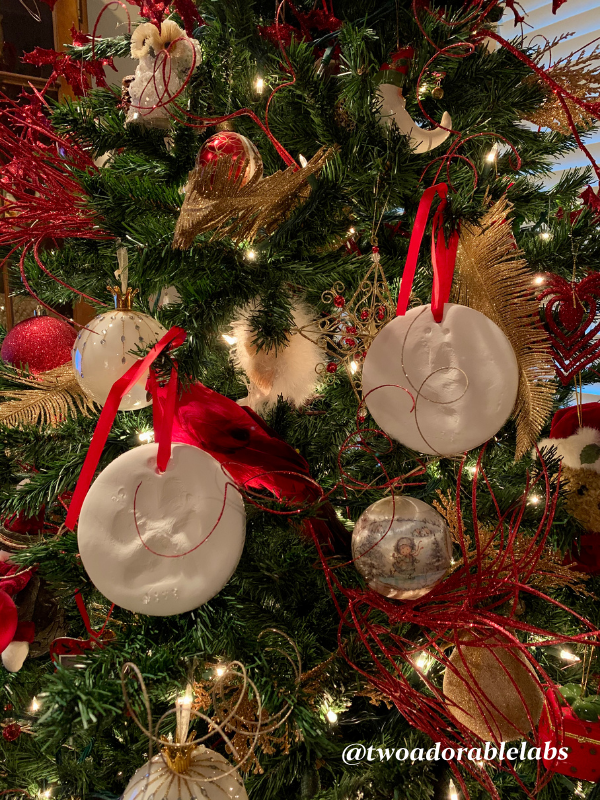 DIY Paw Print Christmas Ornament - Two Adorable Labs