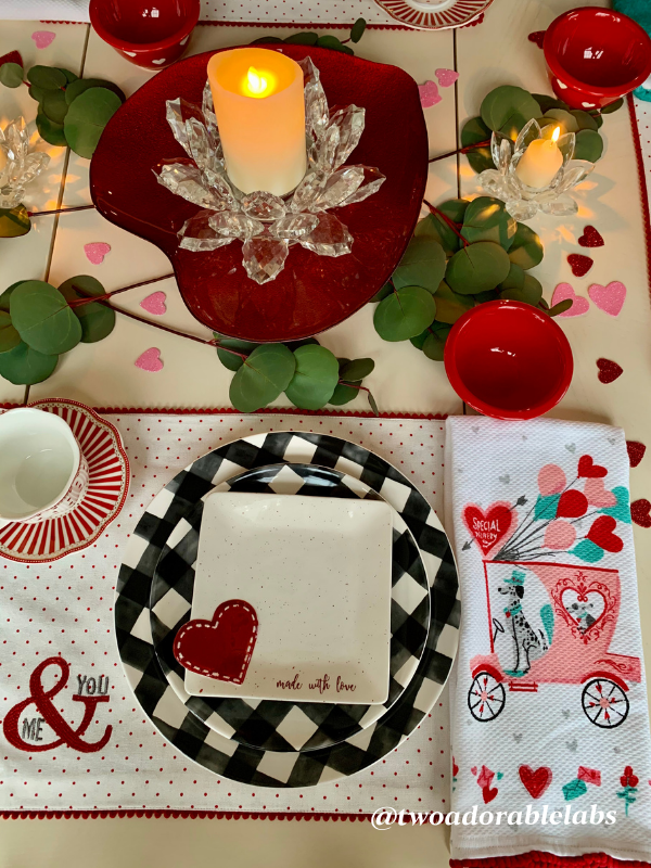 Whimsical Valentine's Day Table | www.twoadorablelabs.com