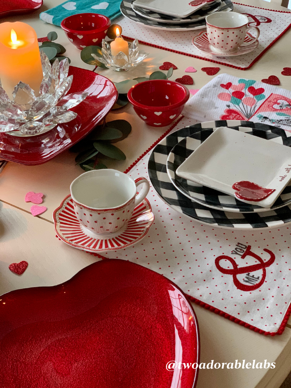 Whimsical Valentine's Day Table | www.twoadorablelabs.com