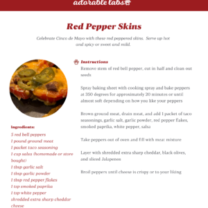Red Pepper Skins | www.twoadorablelabs.com