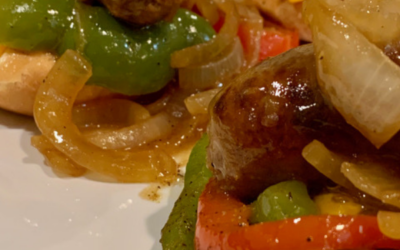 Beer Braised Bratwurst Sandwich