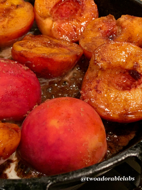 Grilled peaches | www.twoadorablelabs.com
