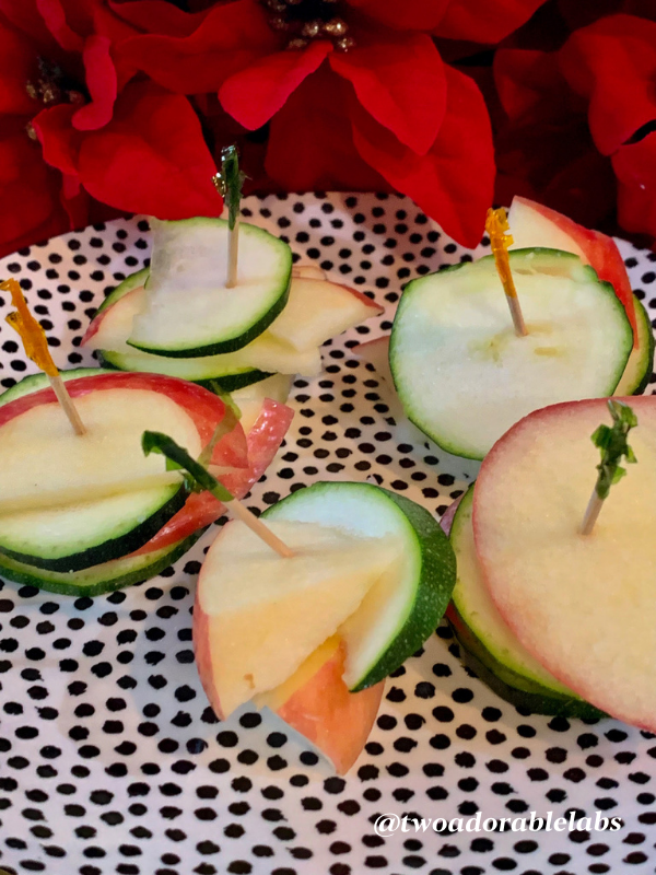 Apple and Zucchini Hors d'oeuvres | www.twoadorablelabs.com