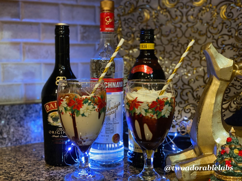Mudslide Cocktail With Ice Cream | www.twoadorablelabs.com