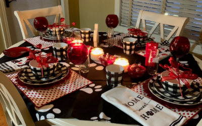 Paw Print Table For Valentine’s Day