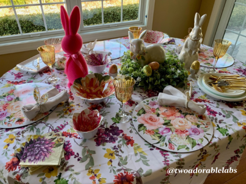 Bunny Table - Two Adorable Labs