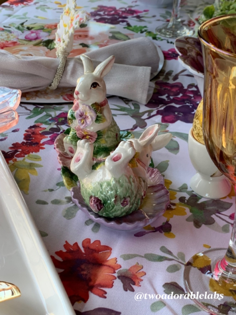 Bunny Table - Two Adorable Labs