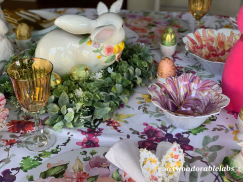 Bunny Table - Two Adorable Labs