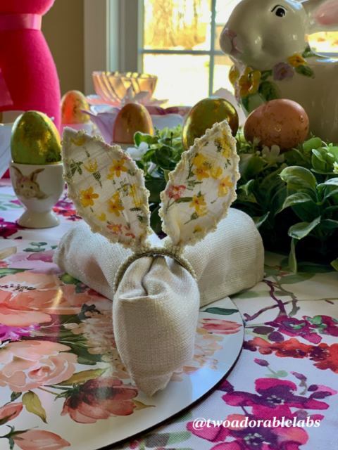 Bunny Table - Two Adorable Labs