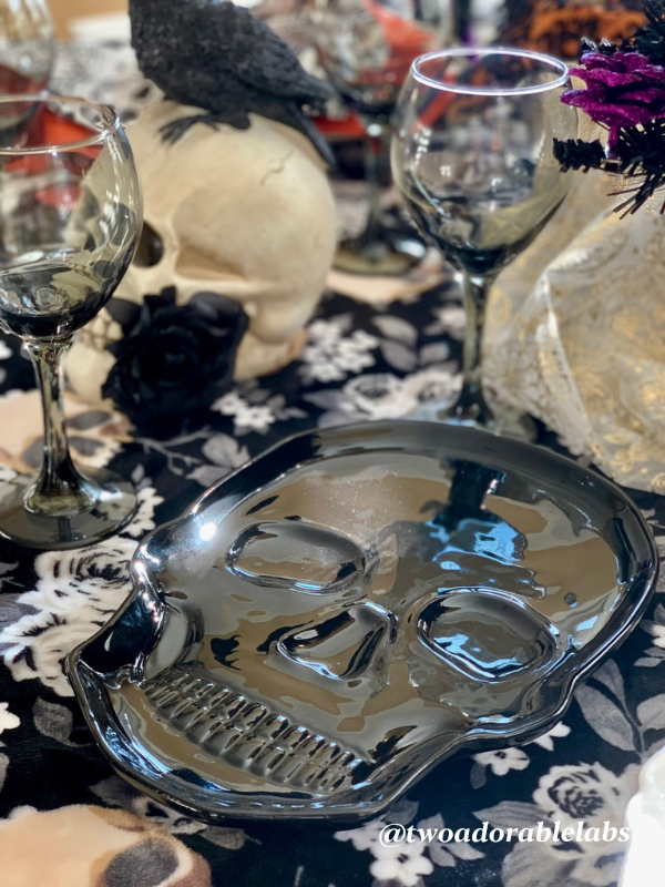 Witch and Skulls Appetizer Table | www.twoadorablelabs.com