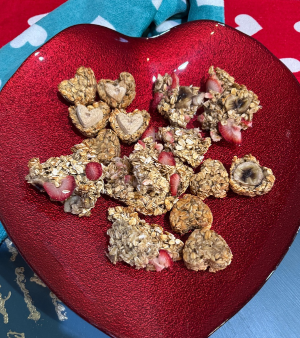 Banana Strawberry Heart And Bark Dog Treats