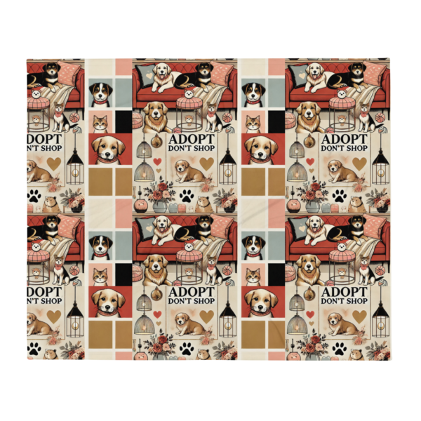 "Adopt Don't Shop" Throw Blanket