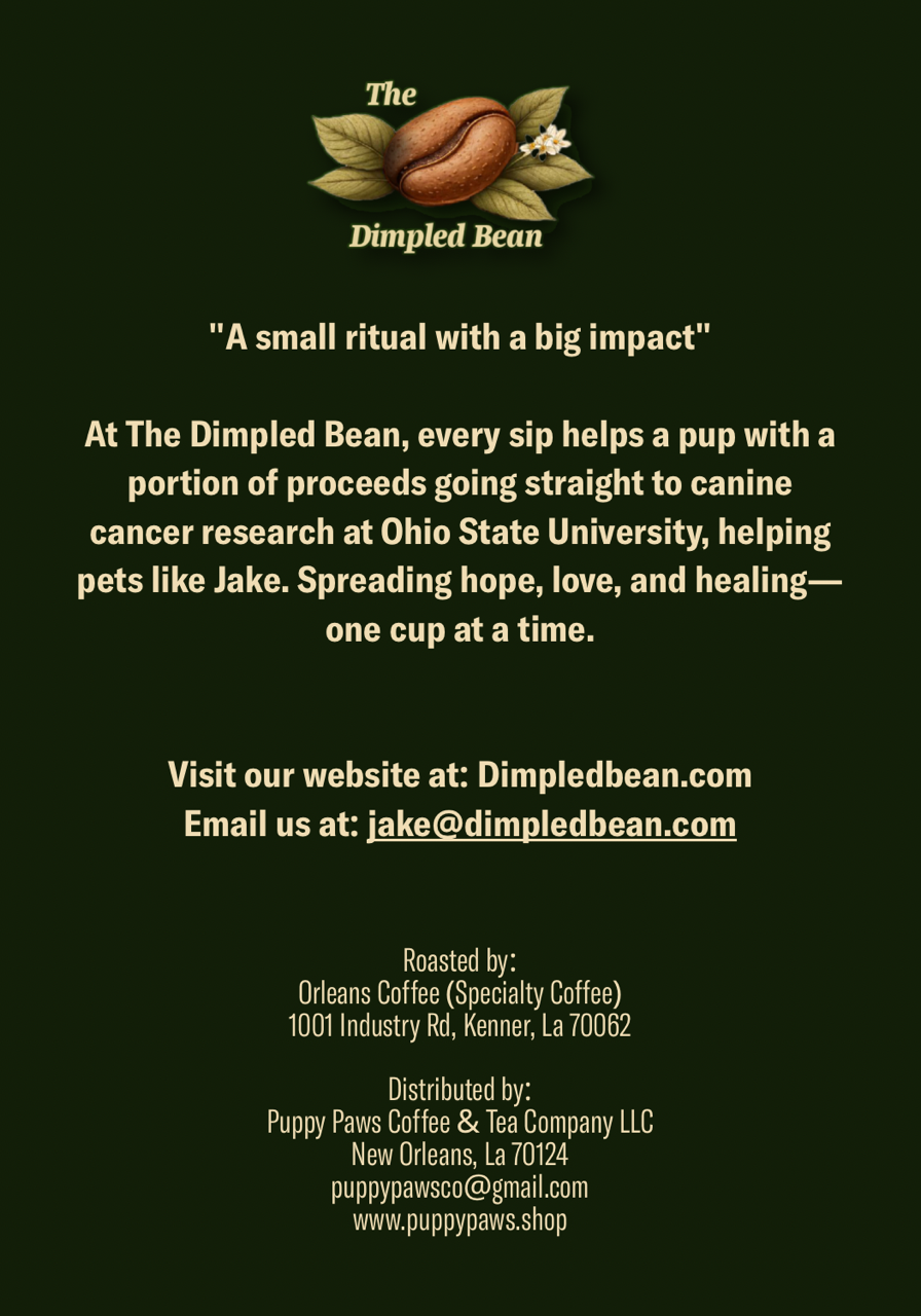 The Dimpled Bean, Fighting Canine Cancer One Cup At A time | www.twoadorablelabs.com
